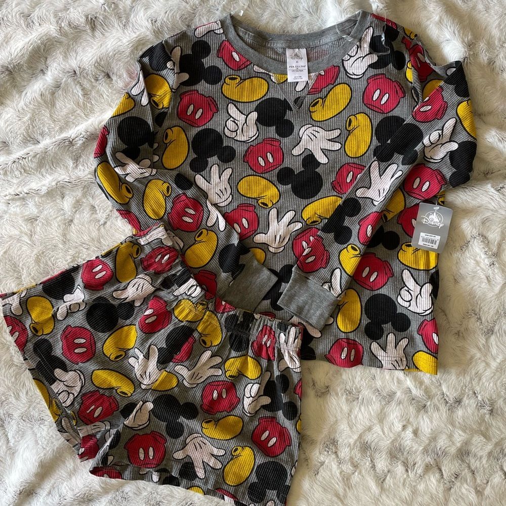 Mickey and Minnie mouse pajama sets Walt Disney World Land NWT size xs extra